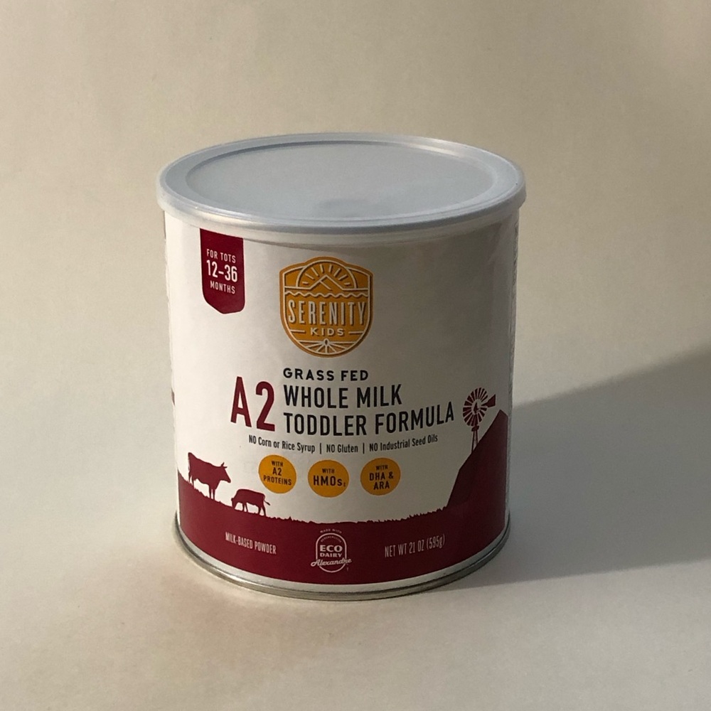 Serenity Kids A2 Whole Milk Toddler Formula Powder — With HMOs + DHA +ARA, 21 Oz